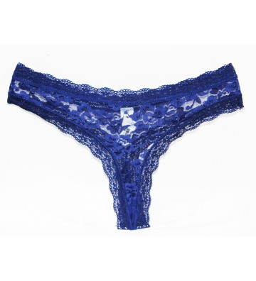 WOMEN'S THONG BLUE ALL LACE...
