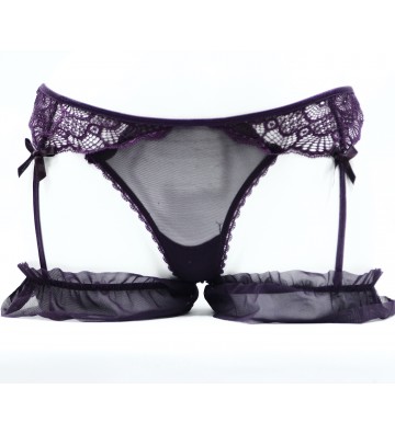 LACE THONG WITH GARTER BELT...