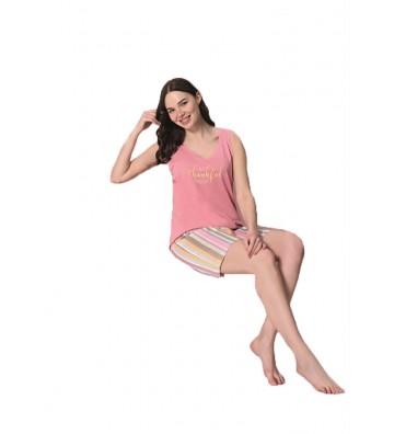WOMEN'S SUMMER PAJAMAS PINK...