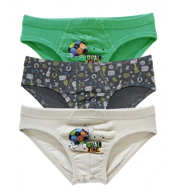 BOY BRIEFS 3 PCS. GREEN...