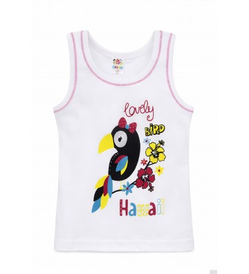 GIRL'S T-SHIRT WHITE WITH...