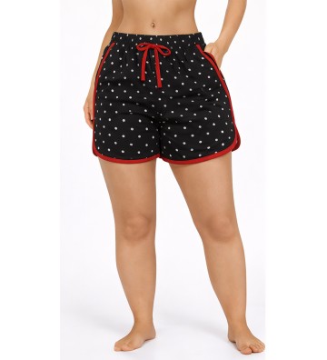 PAJAMA SHORTS WOMEN'S BLACK...