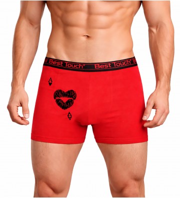 MEN'S COTTON BOXER RED 1010