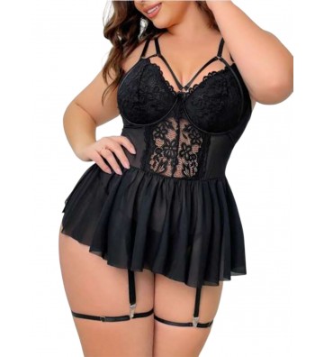 LINGERIE SET BIG SIZE WITH...