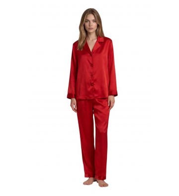 WOMEN'S PAJAMAS SATIN RED...