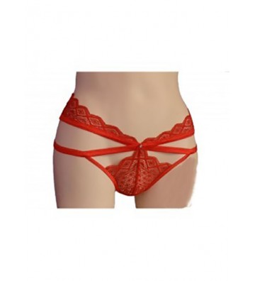 WOMEN'S THONG RED WITH LACE...